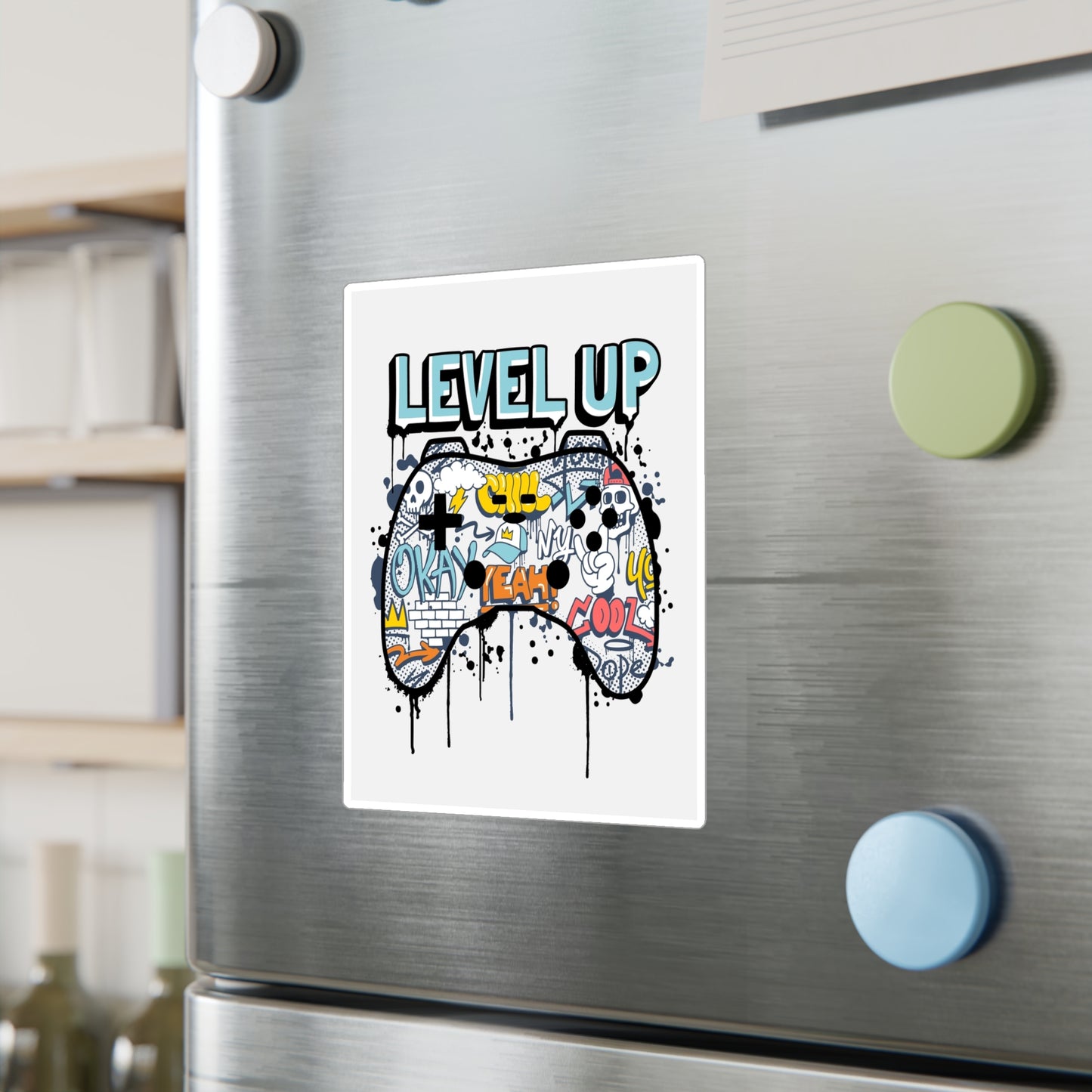 Level up game controller Kiss-Cut Vinyl Decals