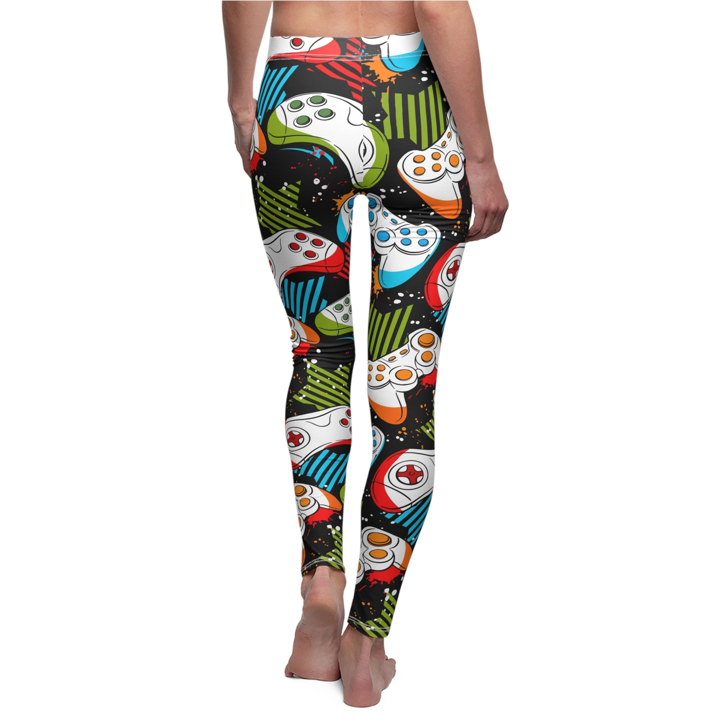 Gaming Pattern Women's Cut & Sew Casual Leggings (AOP)