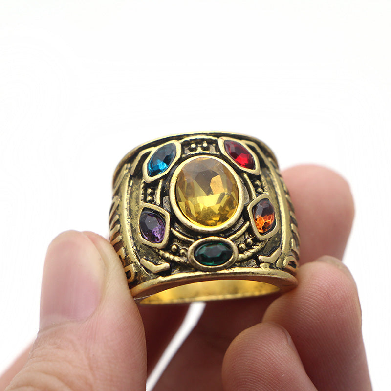 Avengers:Infinity War Thanos Jewelry Infinity Gauntlet Infinity Stones Crystals Ring For Men