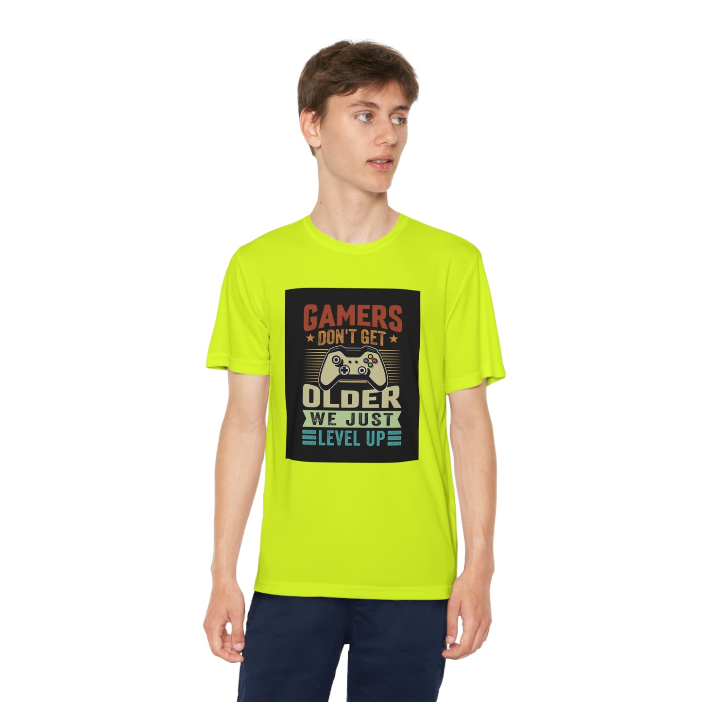 Gamers don’t get older we just level up Youth Competitor Tee