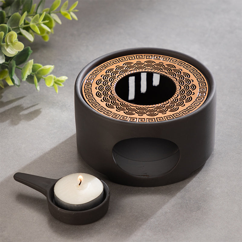 Ceramic Japanese Style Tea Warmer Candle Base Tea Warmer