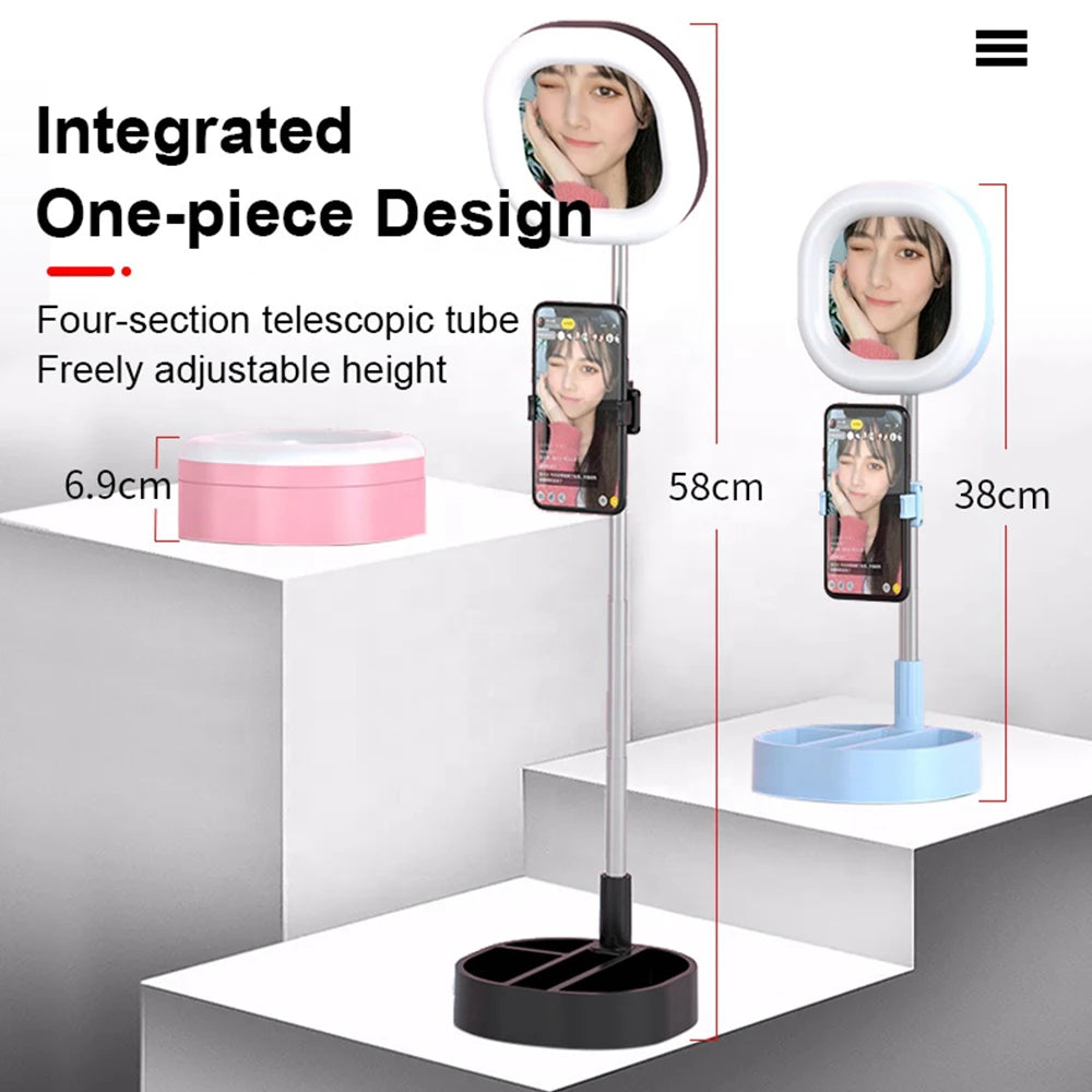 Universal USB Selfie Ring Light Photo Studio Camera Lights Dimmable Video Lighting With Stand For Youtube Makeup Live